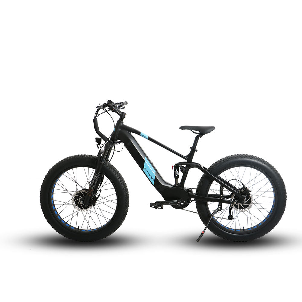 Eunorau Defender-S AWD Fat Tire Dual Suspension Electric Mountain Bike