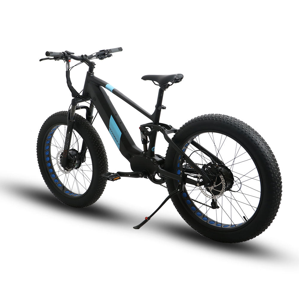 Eunorau Defender-S AWD Fat Tire Dual Suspension Electric Mountain Bike