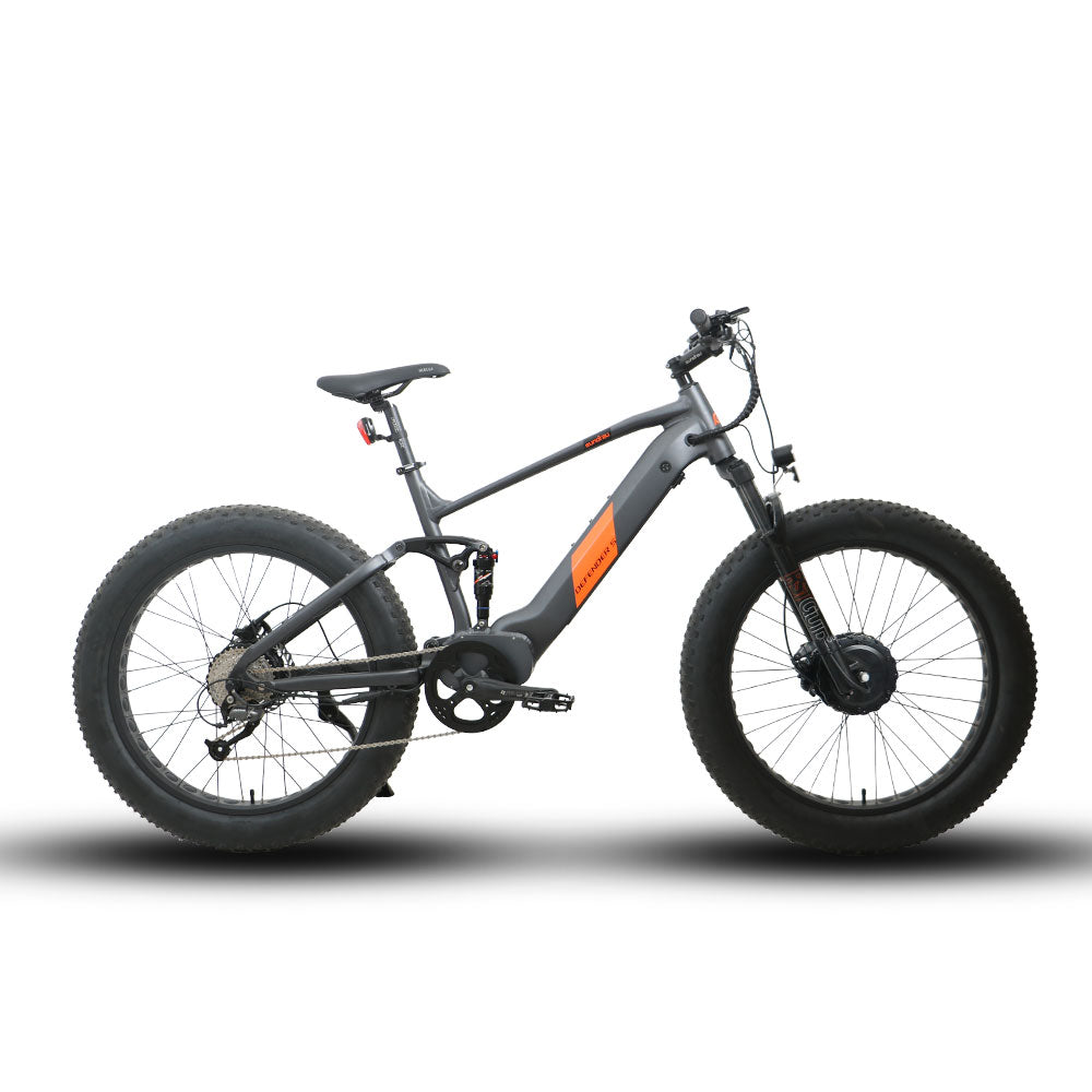 Eunorau Defender-S AWD Fat Tire Dual Suspension Electric Mountain Bike