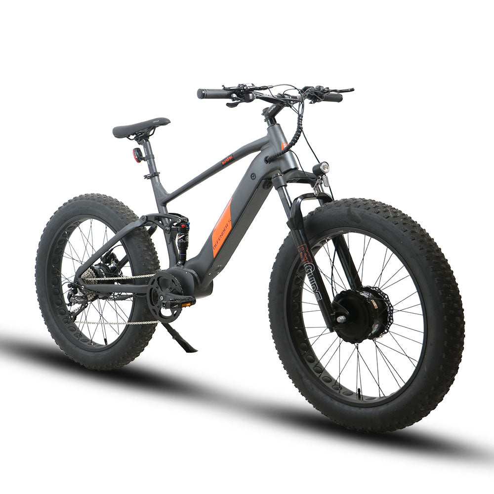 Eunorau Defender-S AWD Fat Tire Dual Suspension Electric Mountain Bike