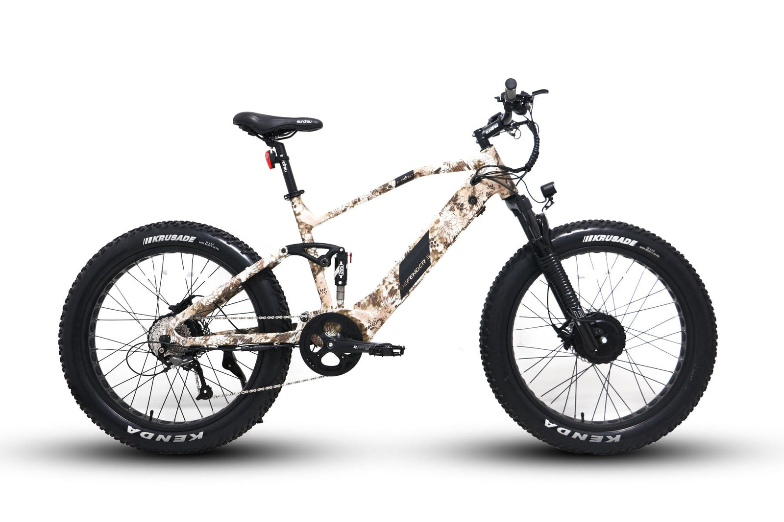 Eunorau Defender-S AWD Fat Tire Dual Suspension Electric Mountain Bike - 35mph